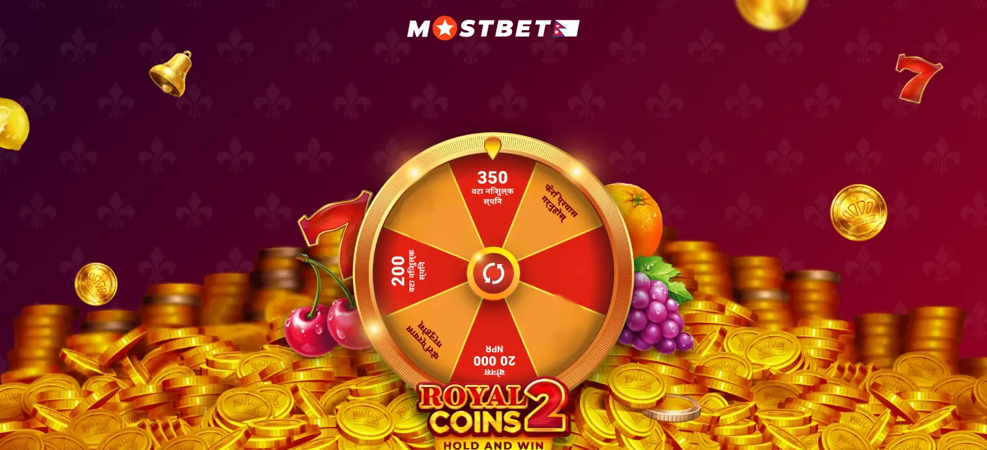 Mostbet Royal Coins artwork with gold coins